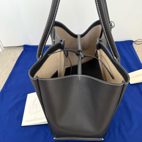 Le Tanneur Brand New Large Elena Bag. Elegant Tote Bag in Grained Leather - Picture 8 of 16
